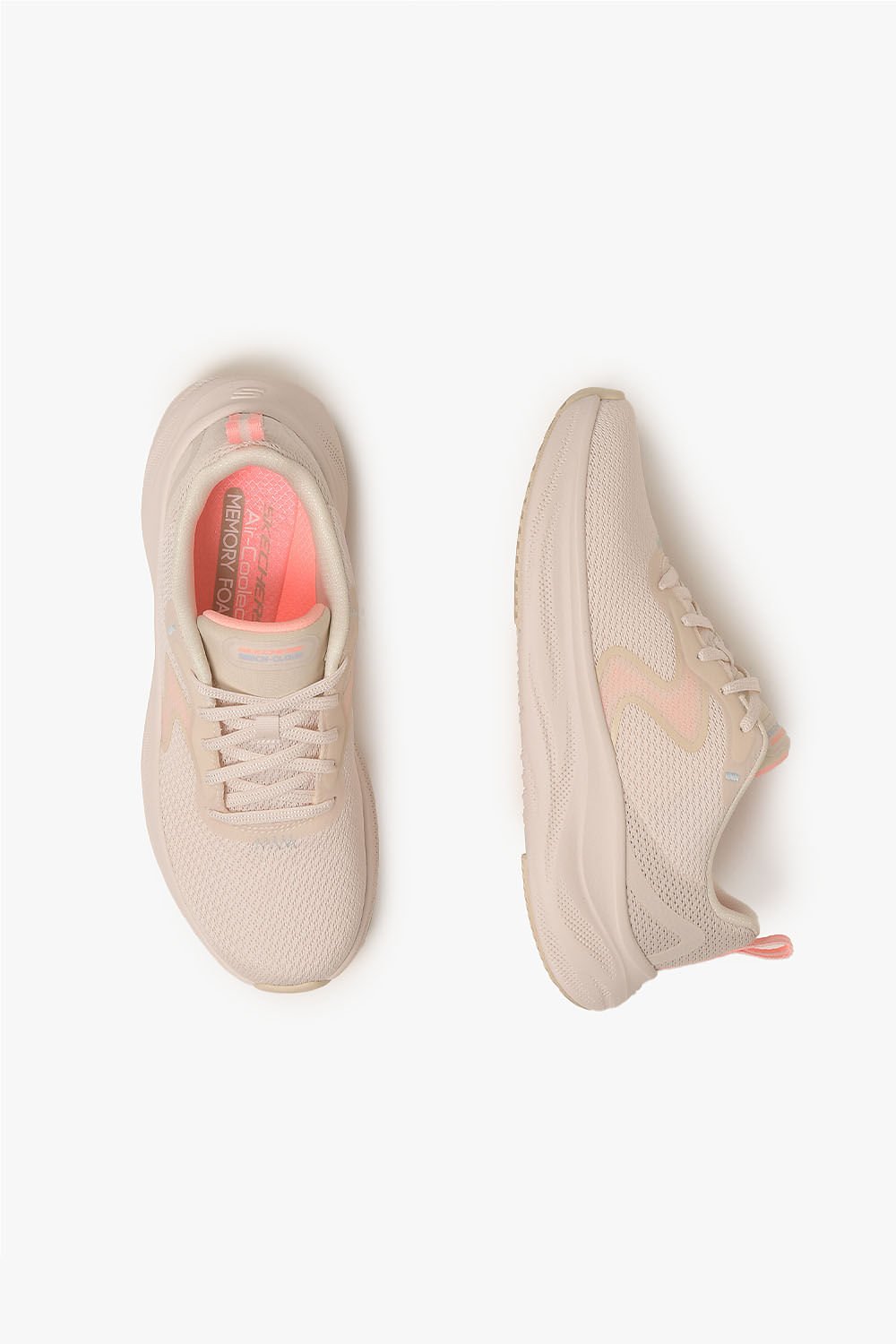 Tênis Skechers Cloud Smooth Wave Feminino Bege 3