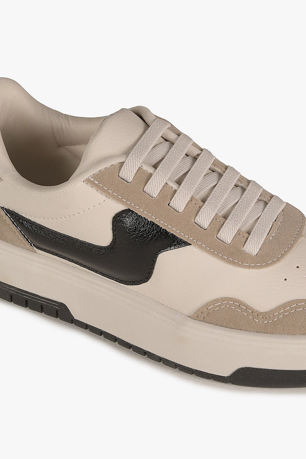 Tênis Feminino Plataforma Costes Veronika Preto/Bege 2