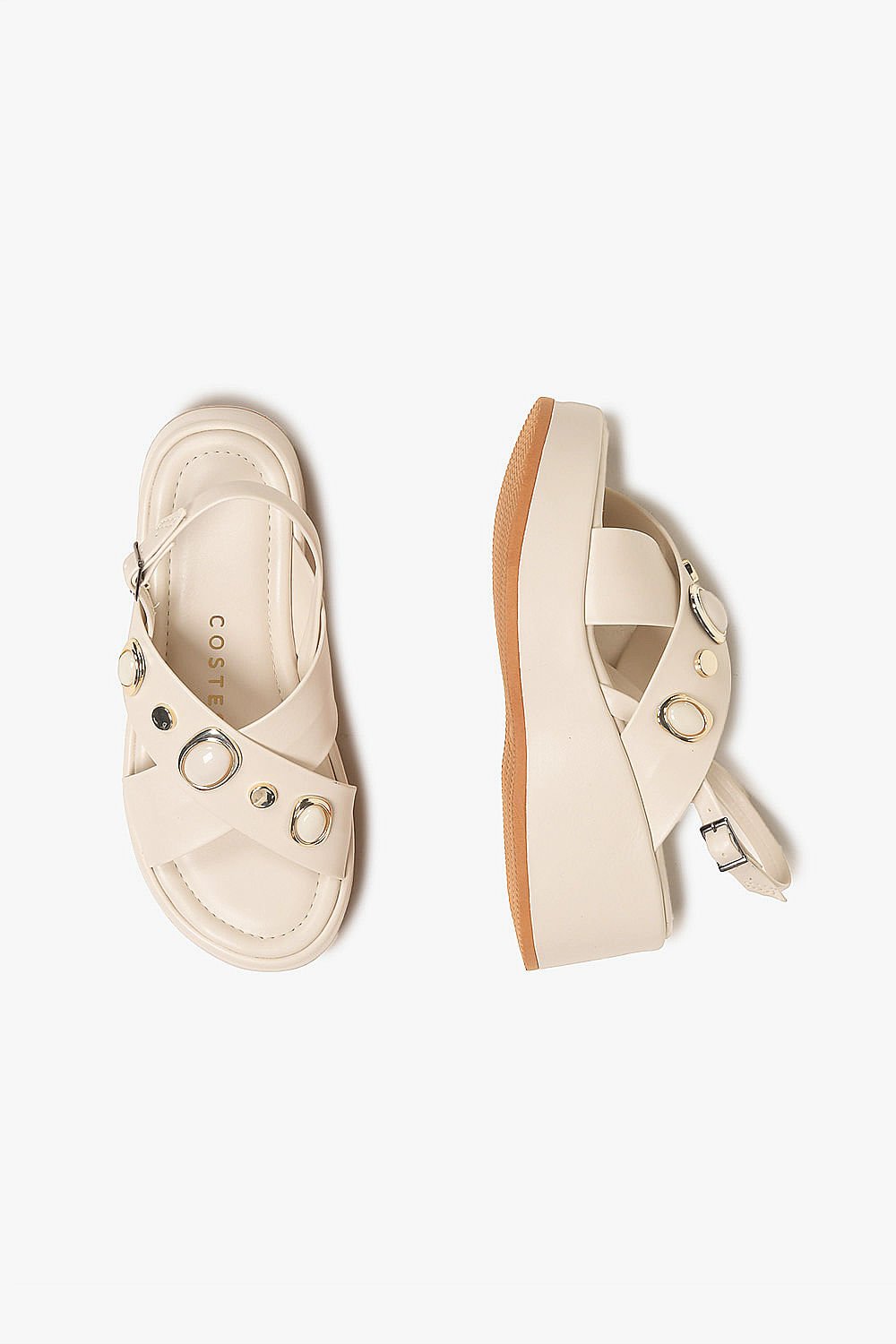 Sandália Feminina Anabela Costes Safira Off White 3