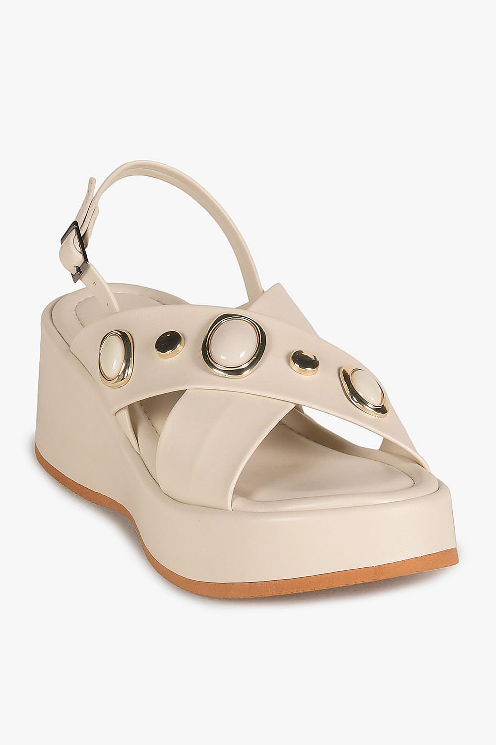 Sandália Feminina Anabela Costes Safira Off White 4