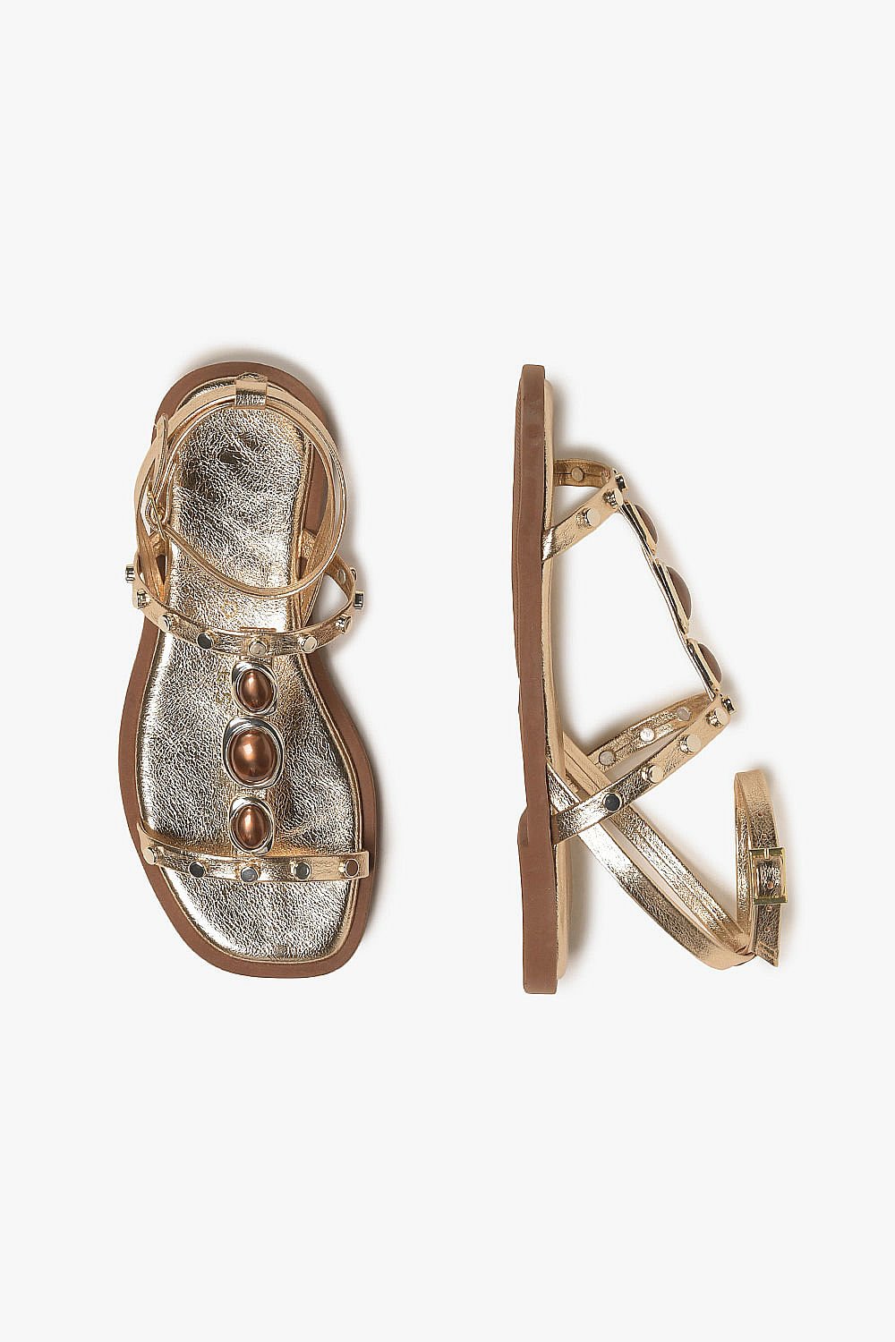 Rasteira Femimina Costes Rosania Dourado 3