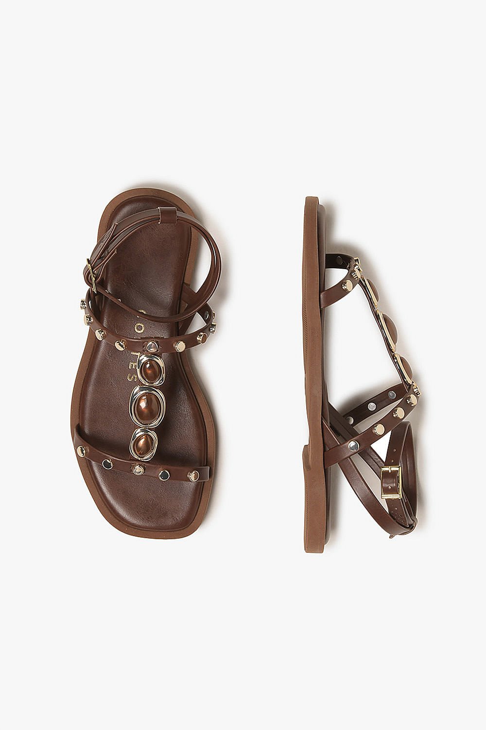 Rasteira Femimina Costes Rosania Café 3