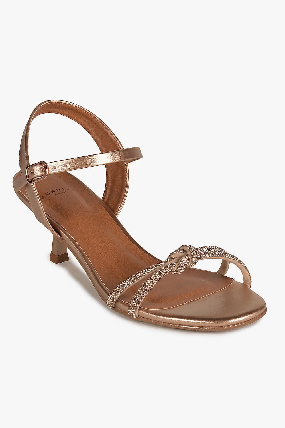 Sandália Feminina Salto Alto Mundial Caroline Bronze 4