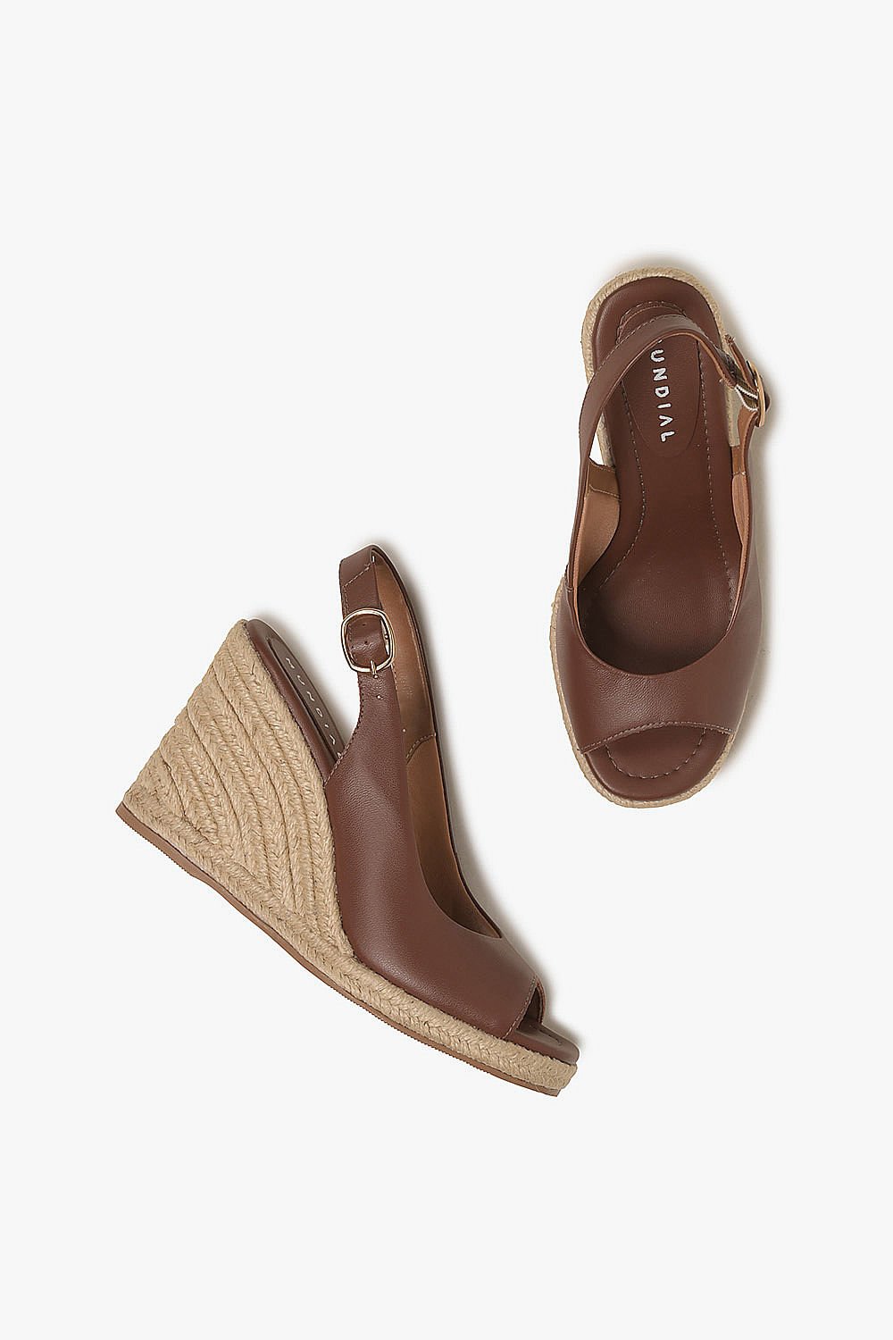 Sandália Feminina Anabela Mundial Cynthia Marrom 3