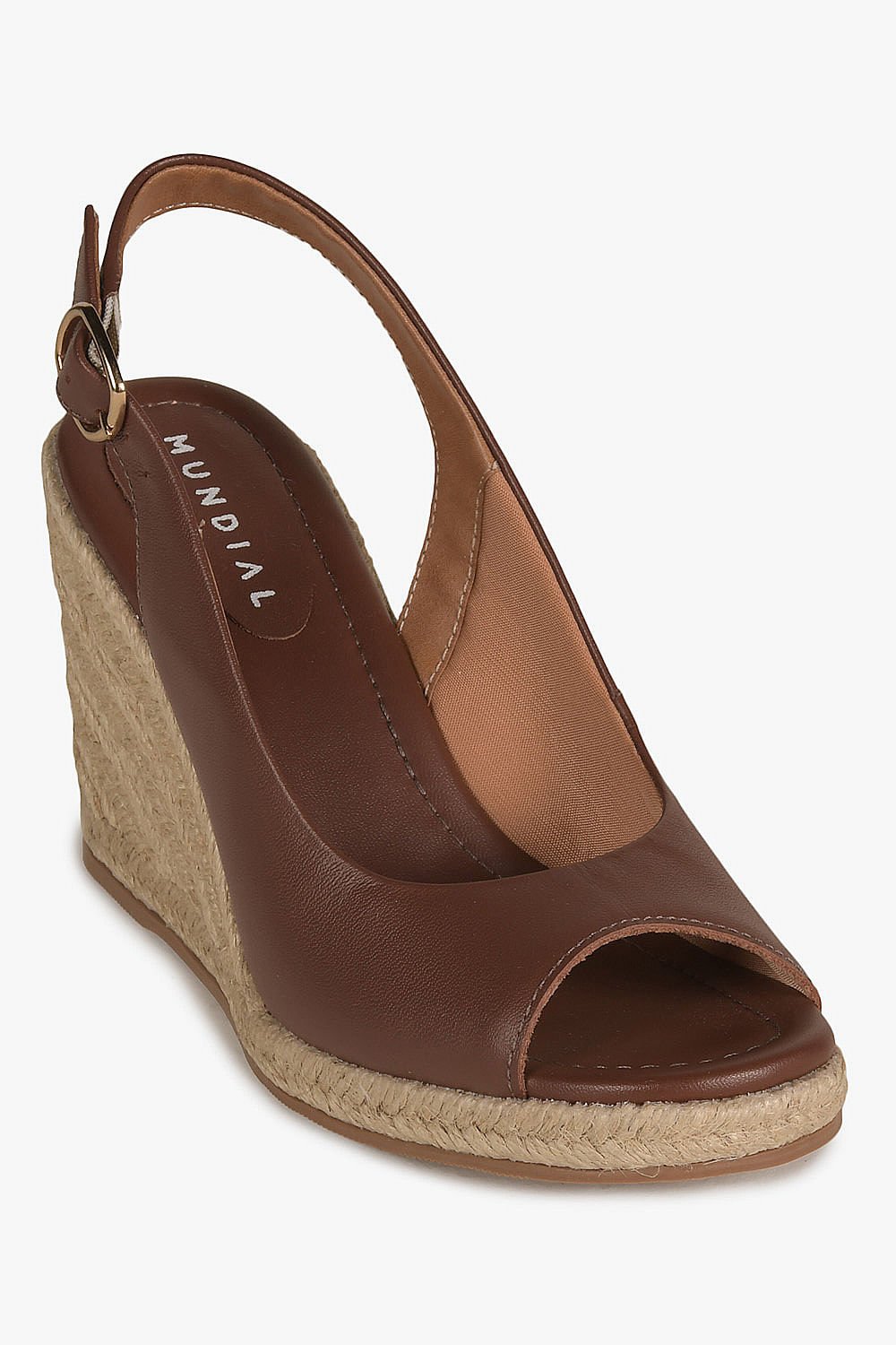 Sandália Feminina Anabela Mundial Cynthia Marrom 4