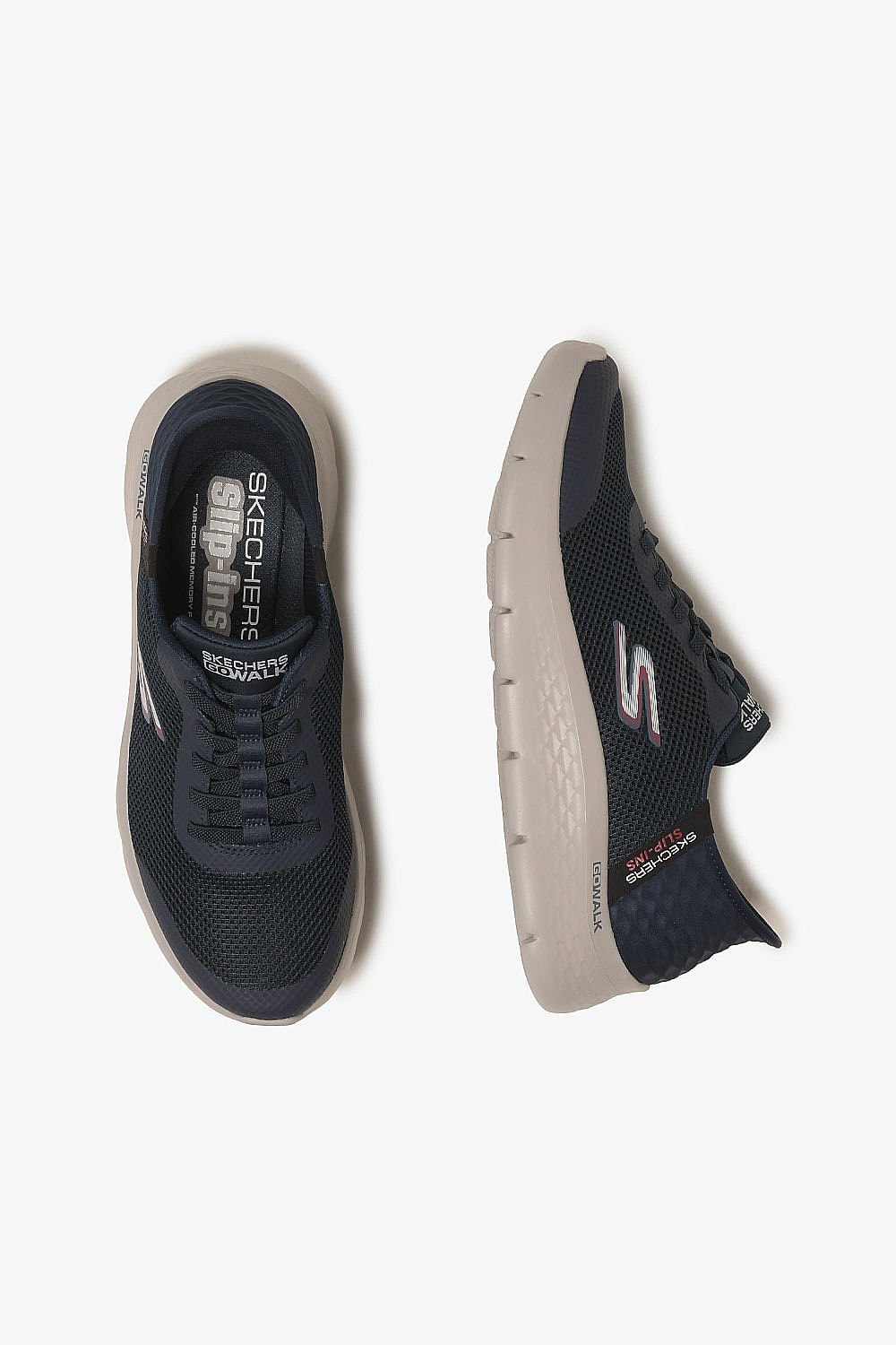Tênis Skechers Go Walk Flex Slip-ins Masculino Preto/Azul Marinho 3