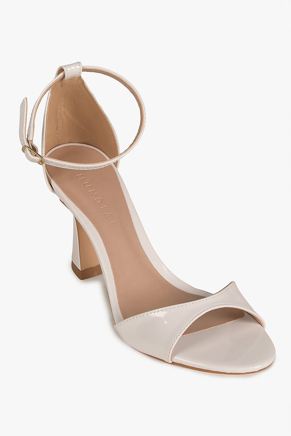 Sandália Feminina Salto Alto Mundial Maiane Branco 4