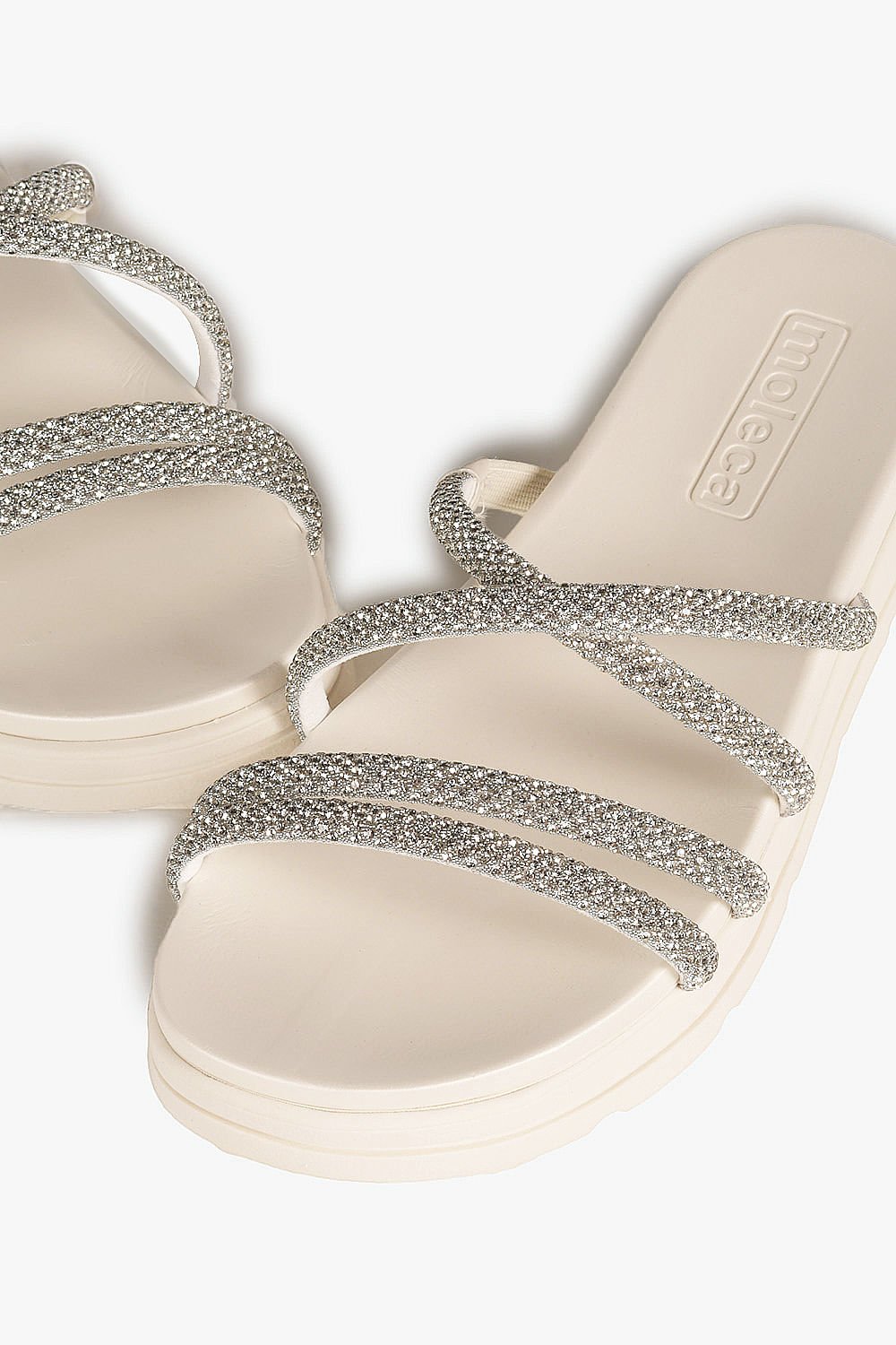 Papete Feminina Moleca Nivea Off White 2