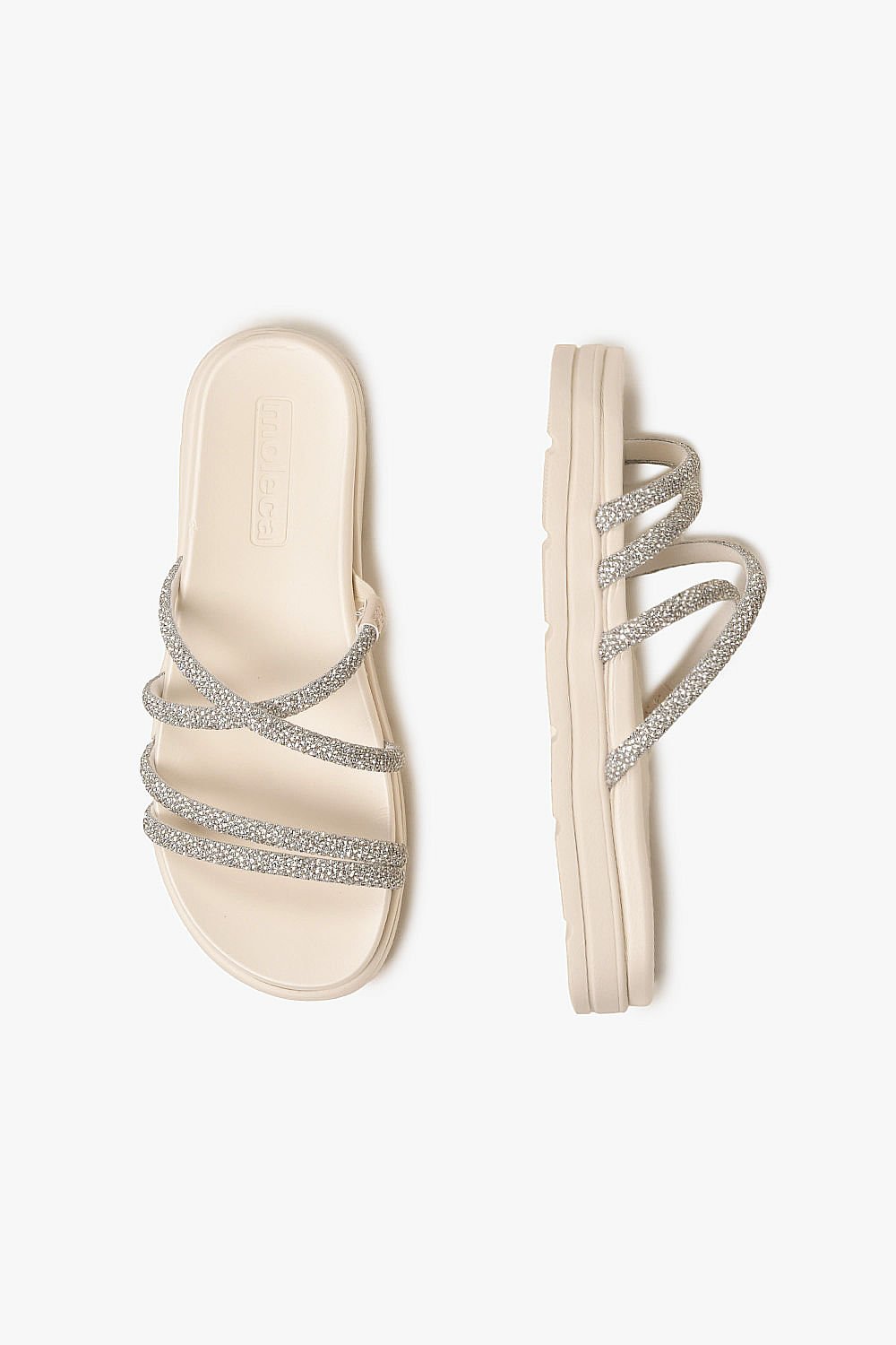 Papete Feminina Moleca Nivea Off White 3