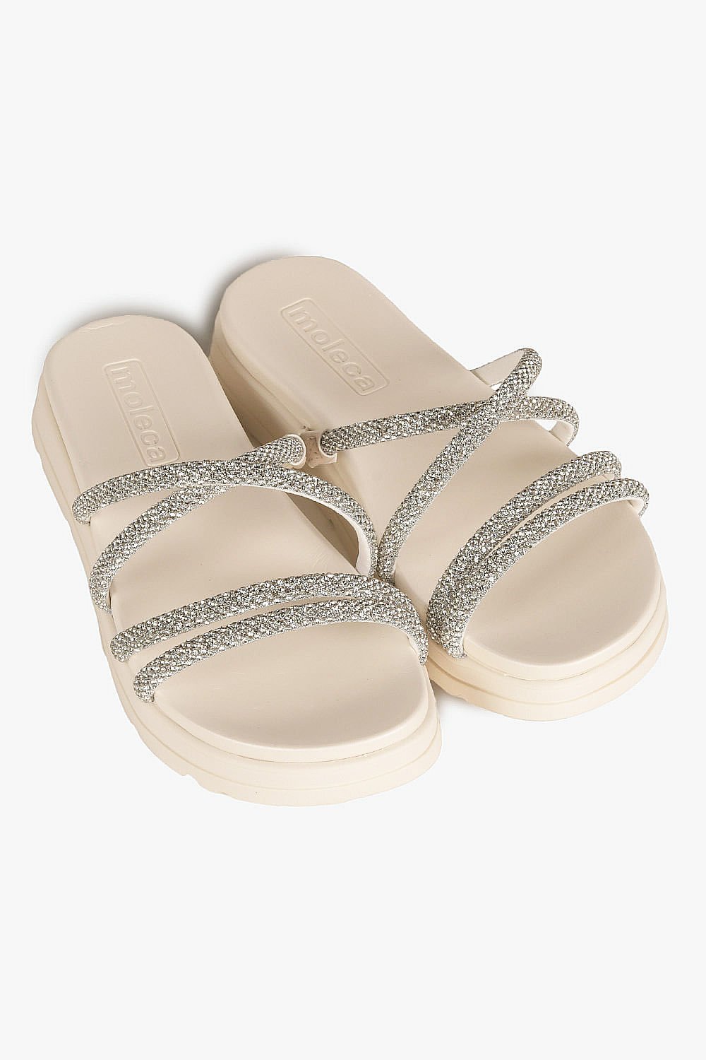 Papete Feminina Moleca Nivea Off White 4