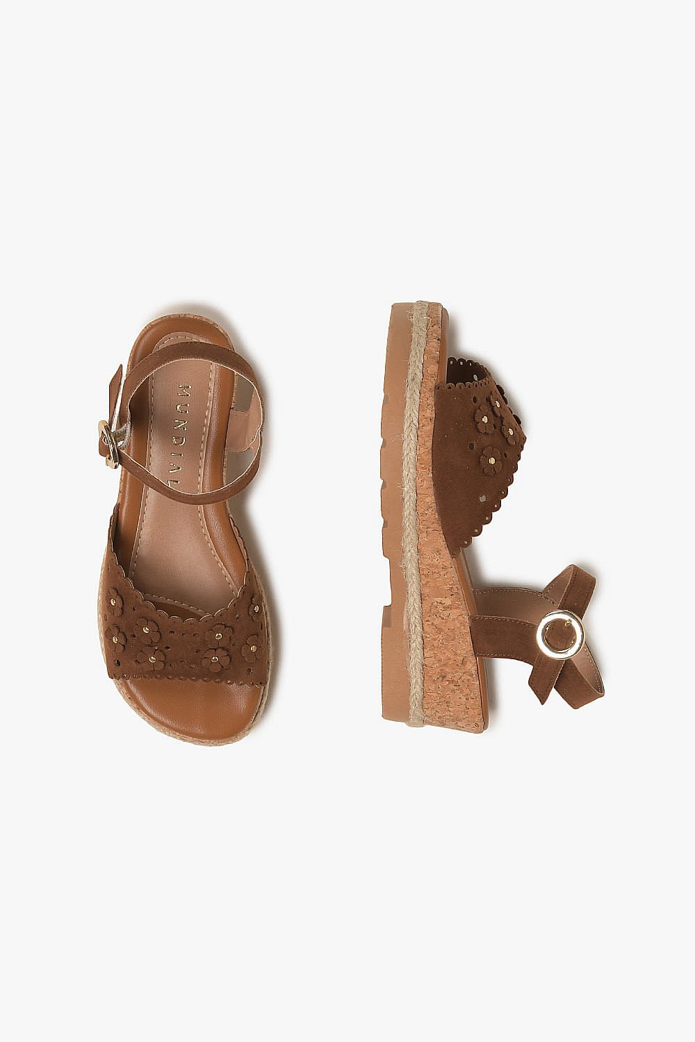 Sandália Infantil Anabela Menina Fashion Bia Marrom 3