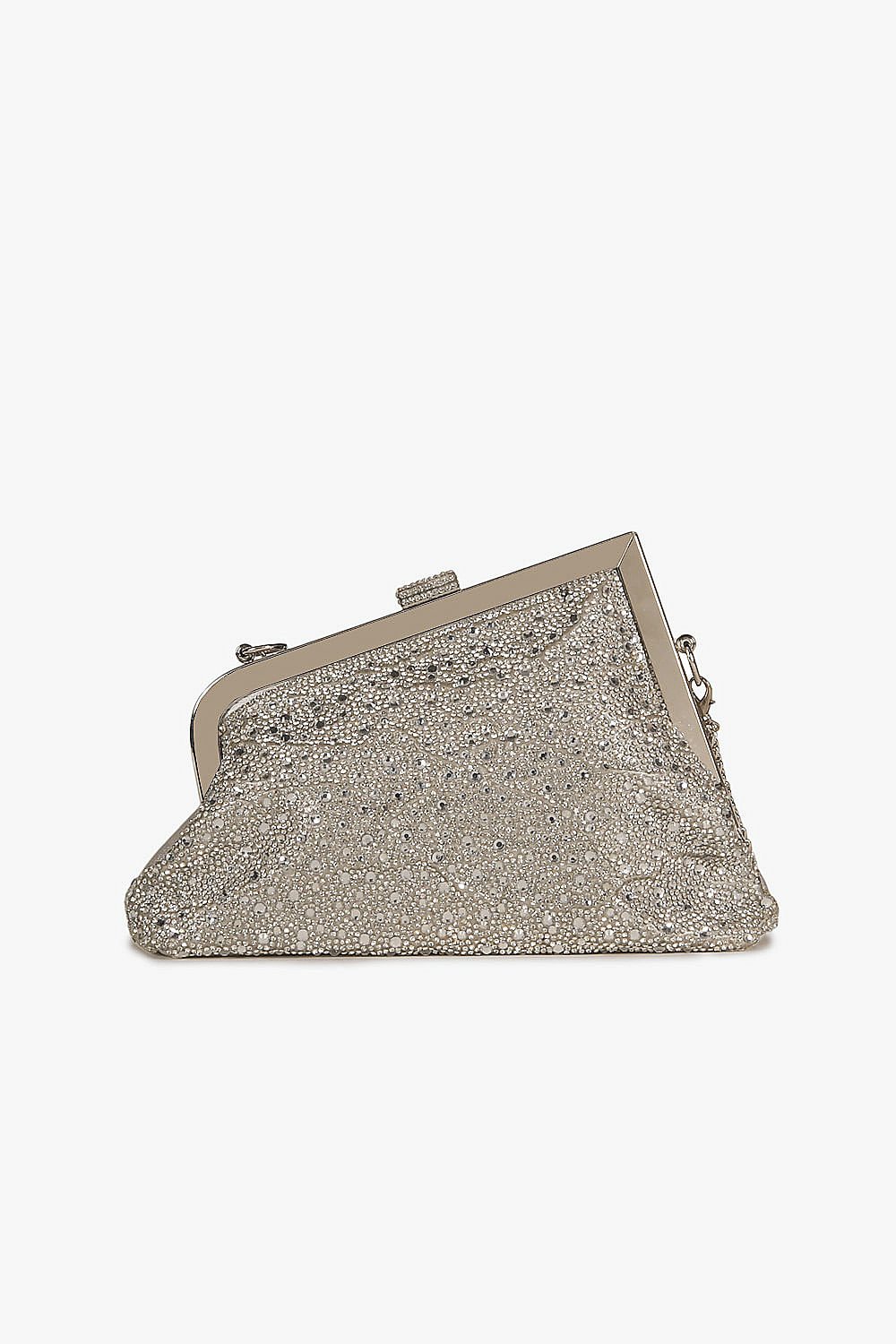 Bolsa Pequena Transversal Feminina Lace Lore July Prata 4