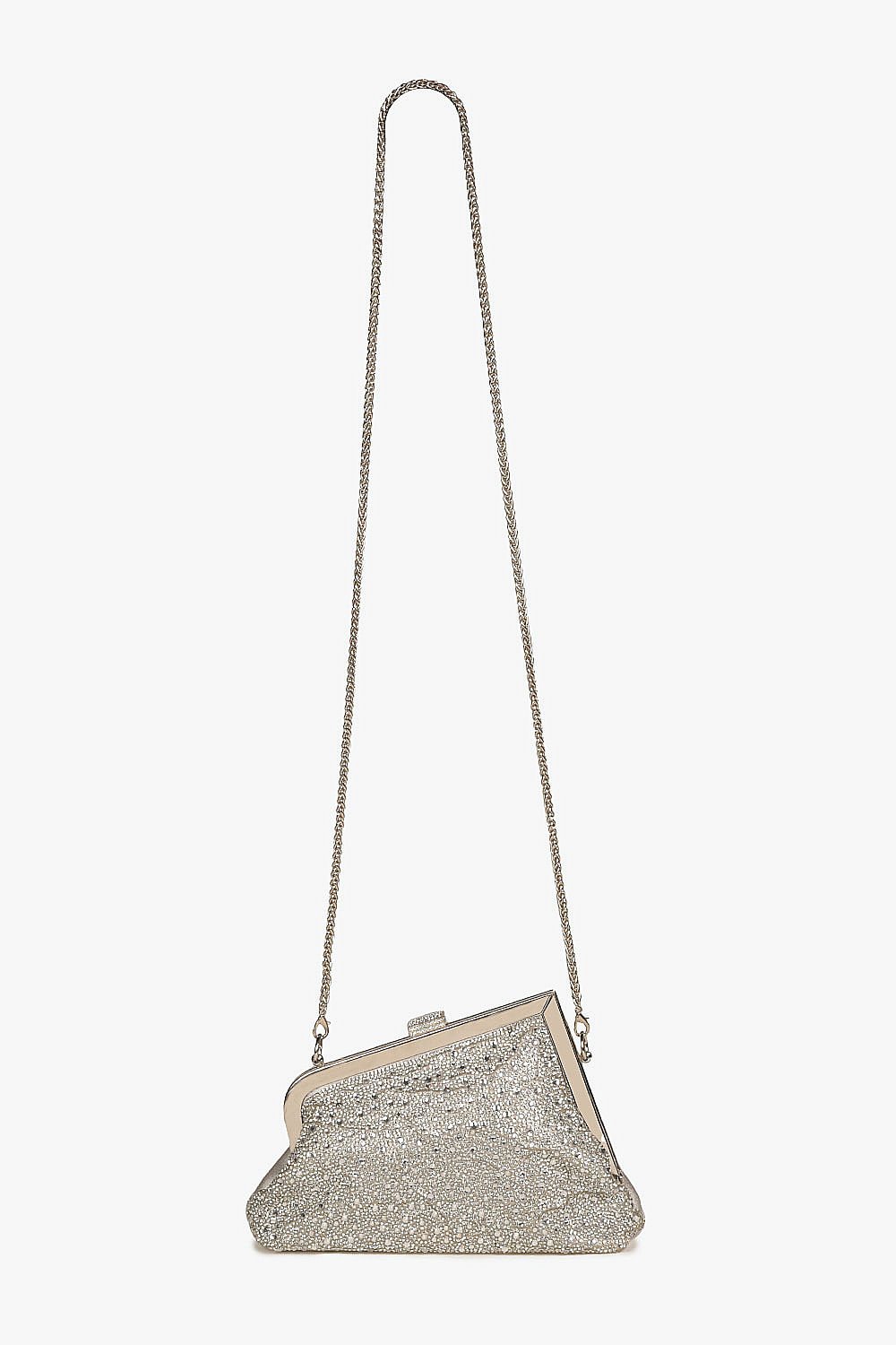 Bolsa Pequena Transversal Feminina Lace Lore July Prata 6