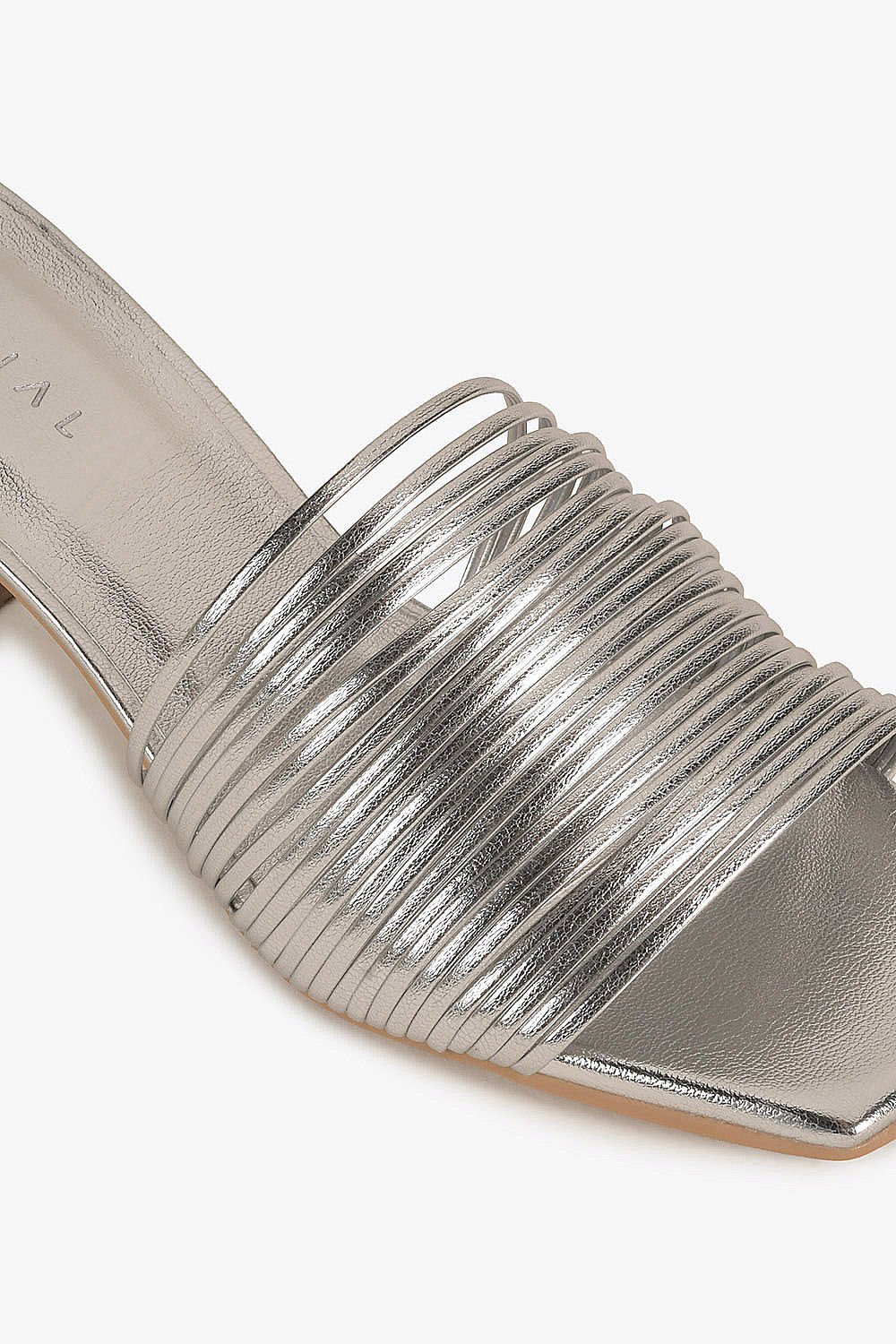 Tamanco Feminino Salto Médio Mundial Hortencia Prata 2