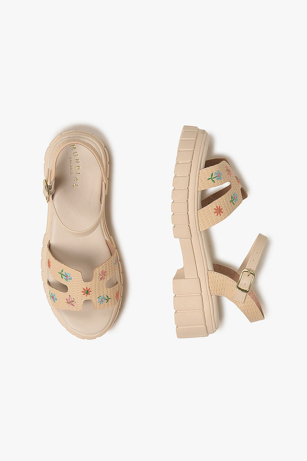 Sandália Infantil Flatform Mundial Stella Bege 3