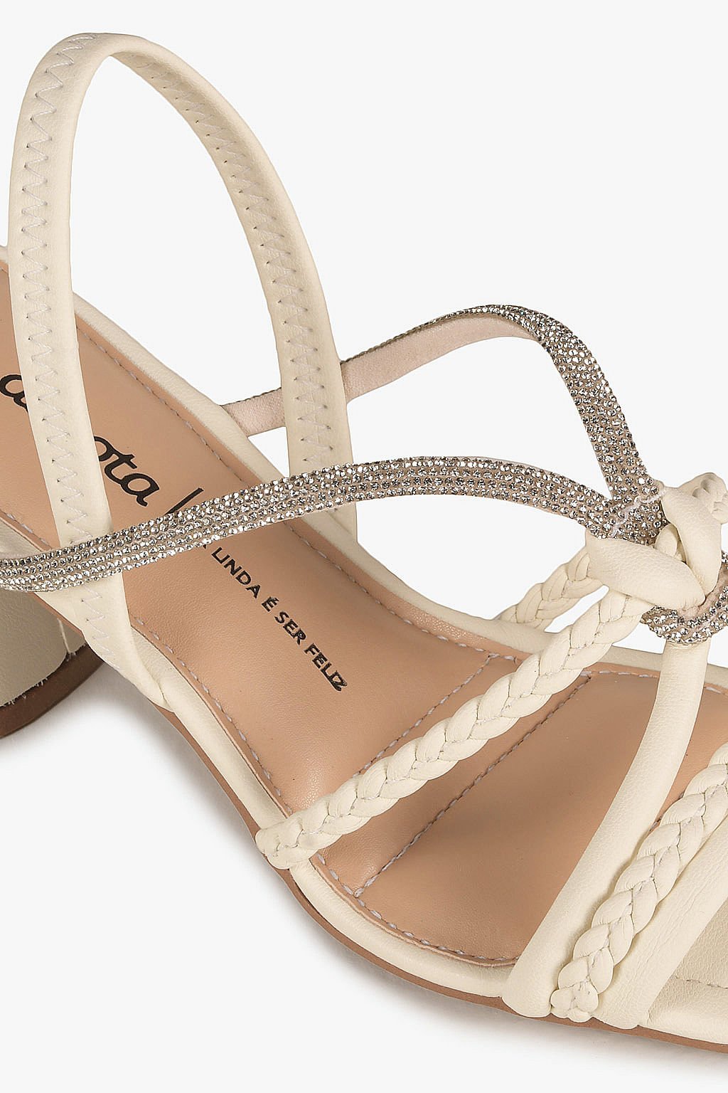 Sandália Feminina Salto Medio Dakota Emilie Off White 2
