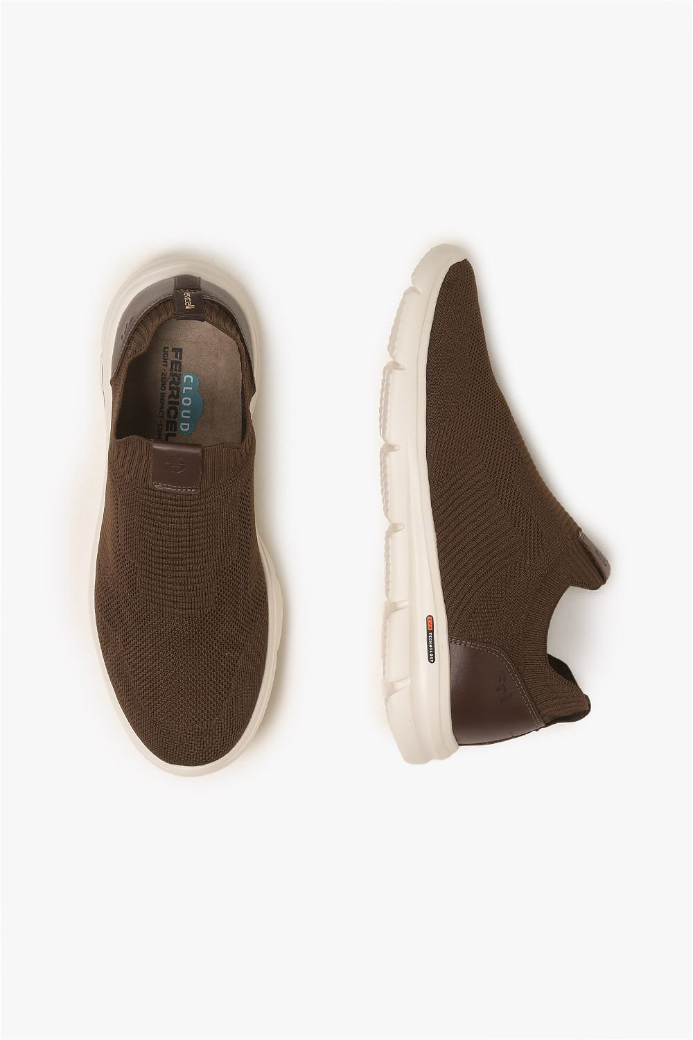 Sapatênis Masculino Ferricelli Knit Marrom 3