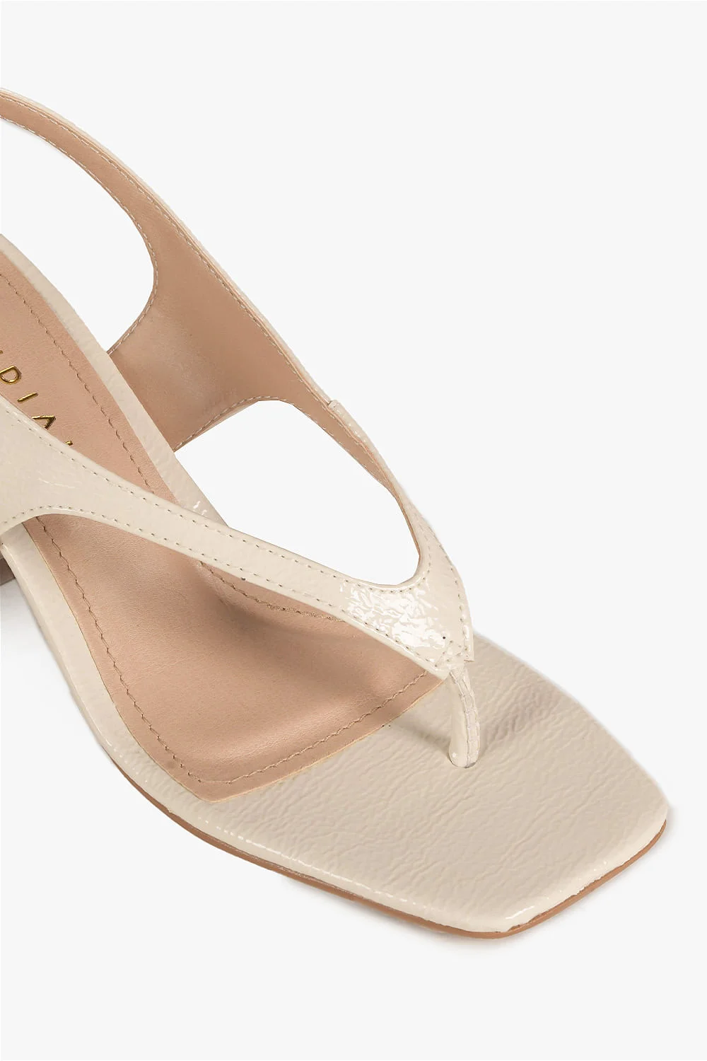 Sandália Feminina Salto Médio Mundial Christine Off White 2