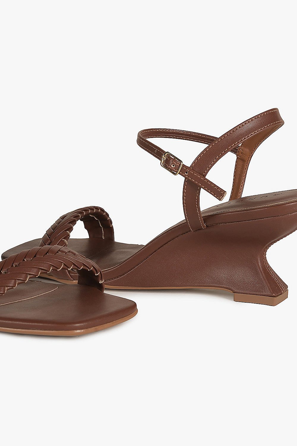 Sandália Feminina Anabela Mundial Gia Chocolate 2