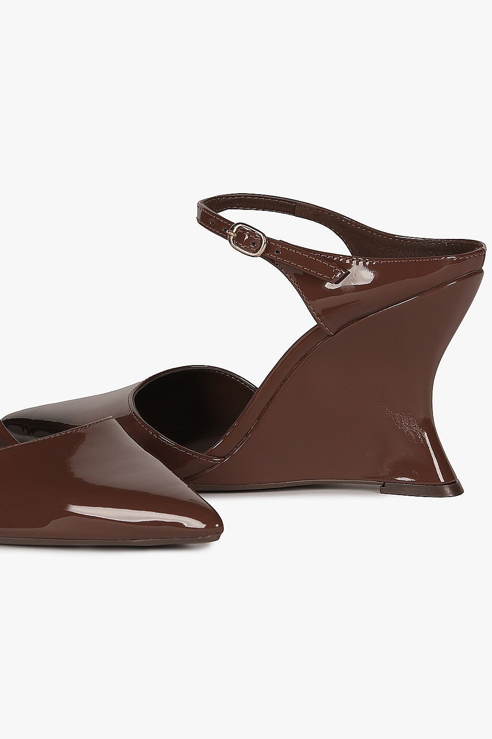 Sapato Feminino Anabela Mundial Joan Marrom 2