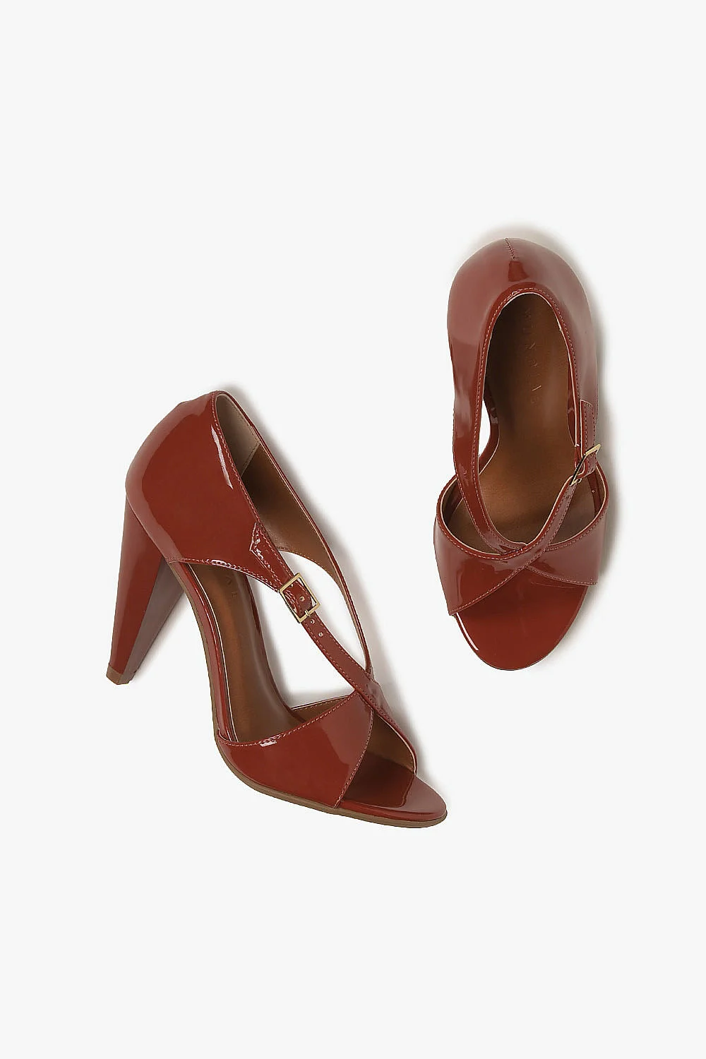 Sandália Feminina Salto Alto Mundial Kamyla Marrom 3