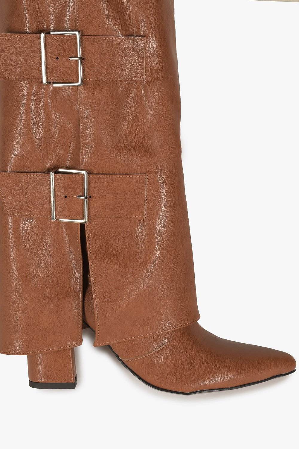 Bota Feminina Cano Longo Mundial Evangeline Marrom 5