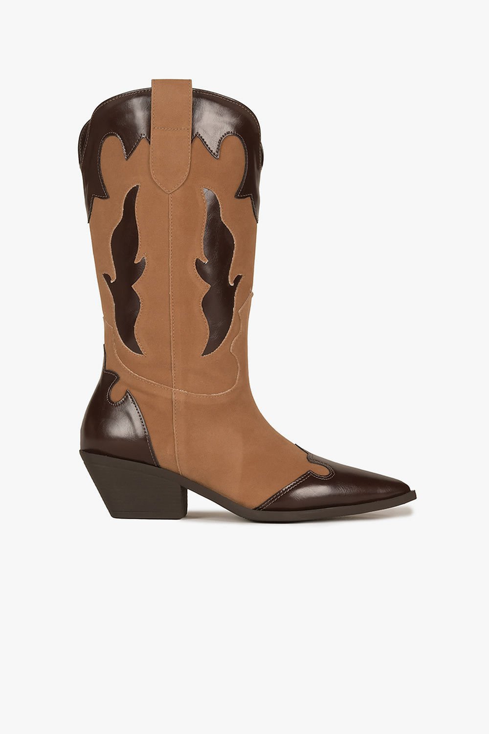 Bota Texana Feminina Cano Médio Mundial Lenice