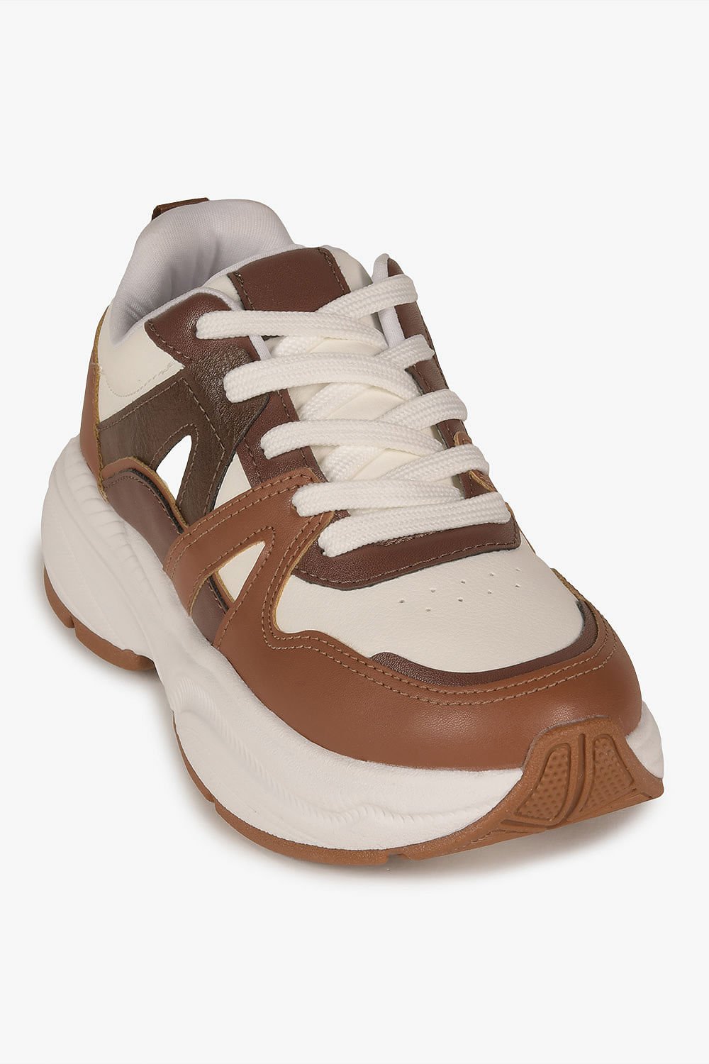 Tênis Feminino Casual Mundial Zarina Bege/Marrom 4