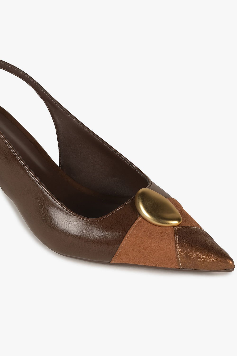 Scarpin Feminino Slingback Mundial Lenore Marrom 2
