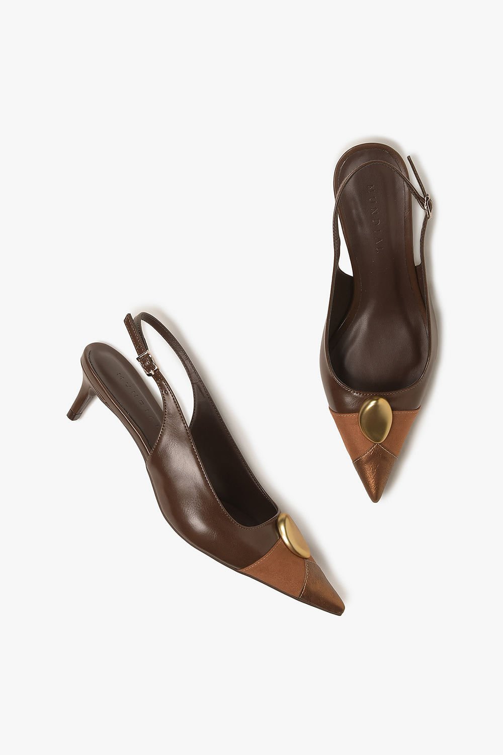 Scarpin Feminino Slingback Mundial Lenore Marrom 3