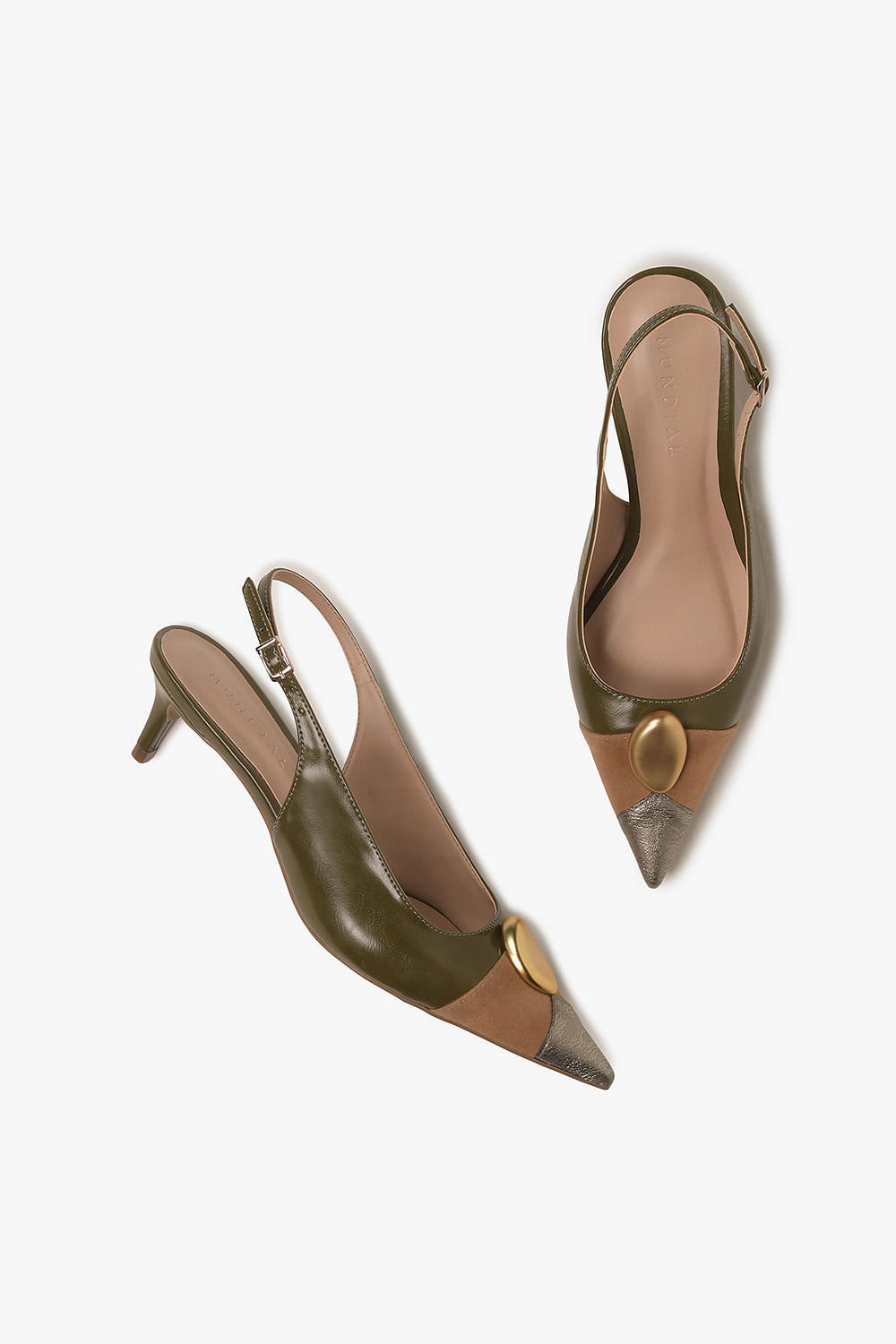 Scarpin Feminino Slingback Mundial Lenore Verde 3