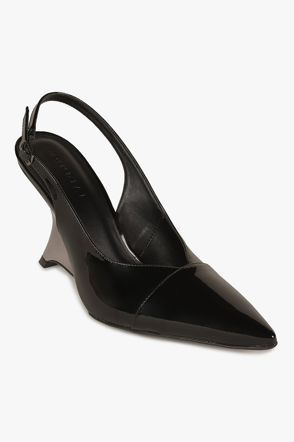 Sapato Feminino Anabela Mundial Rose Preto 4