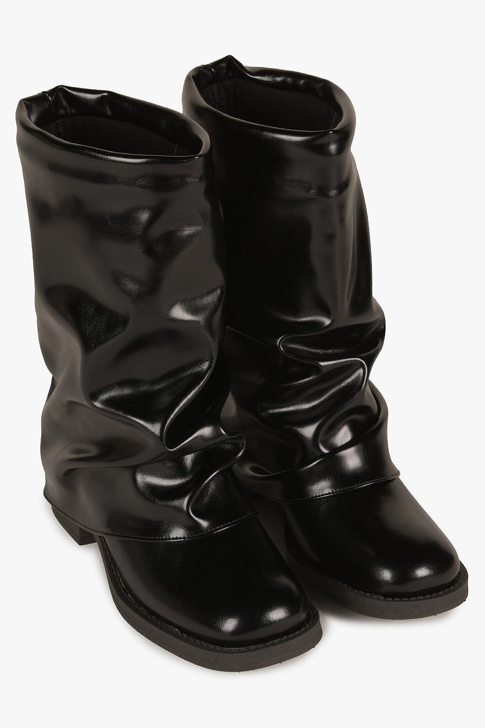 Bota Feminina Cano Médio Mundial Ludimila Preto 4
