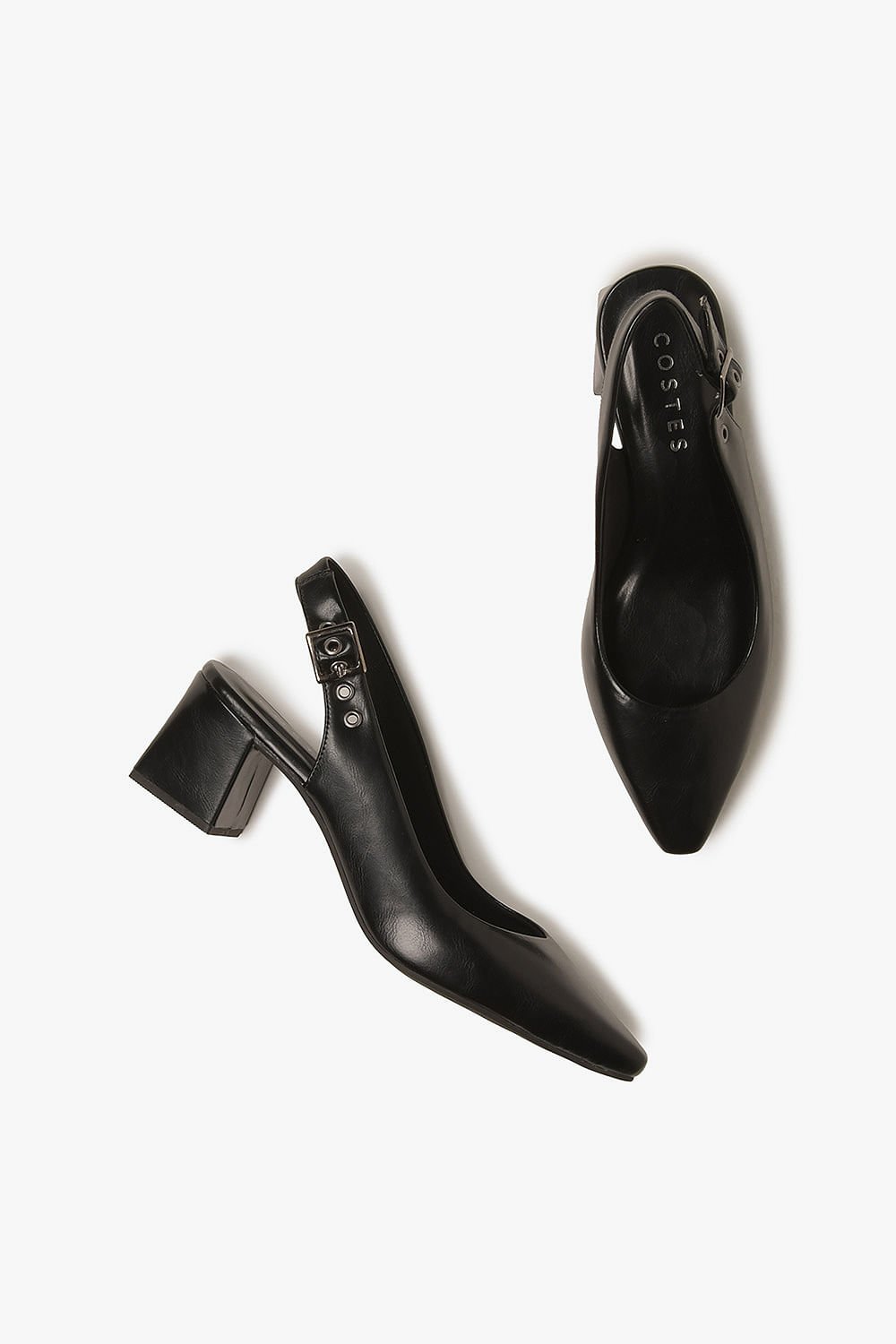Sapato Feminino Slingback Costes Grizelda Preto 3