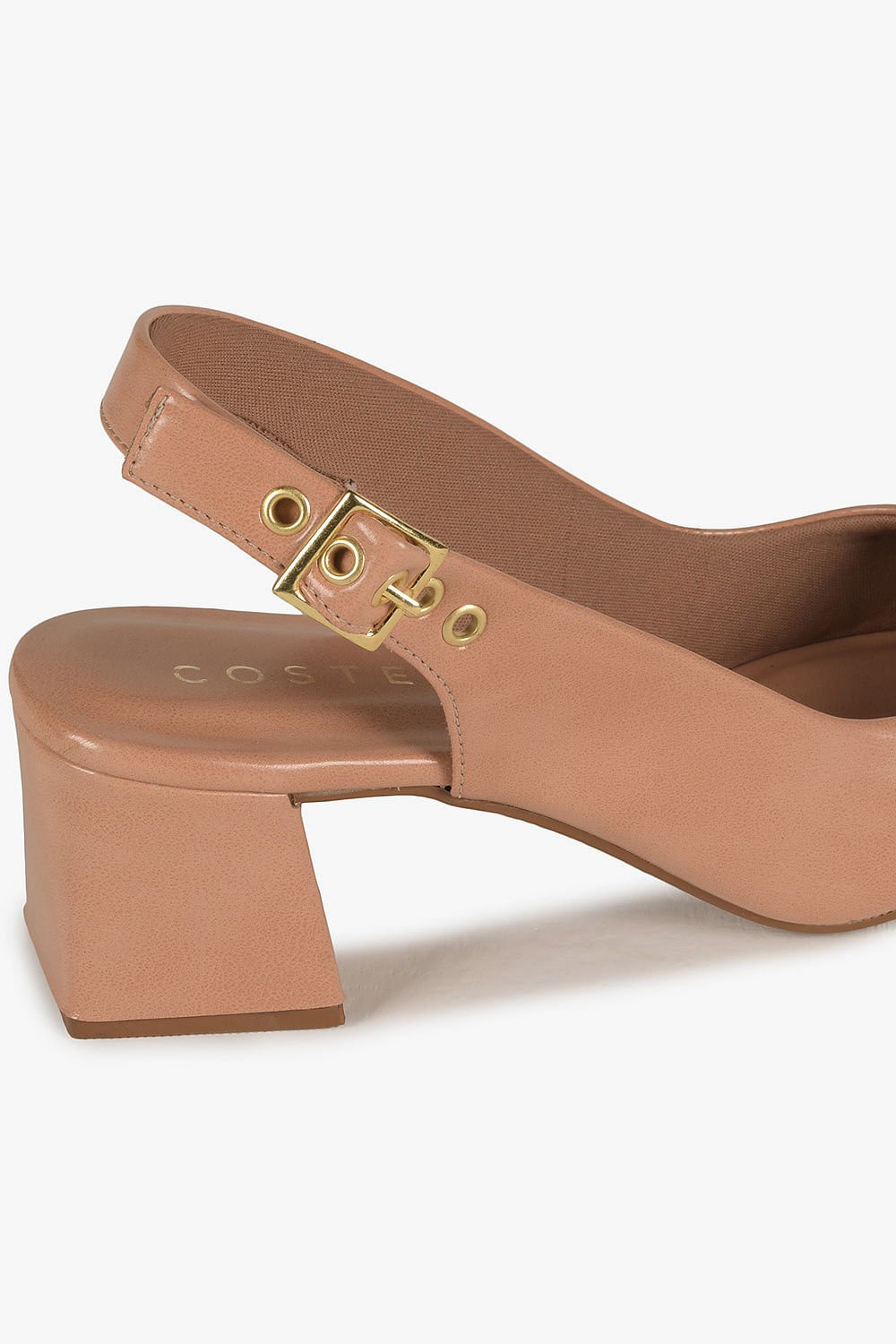 Sapato Feminino Slingback Costes Grizelda Bege 2