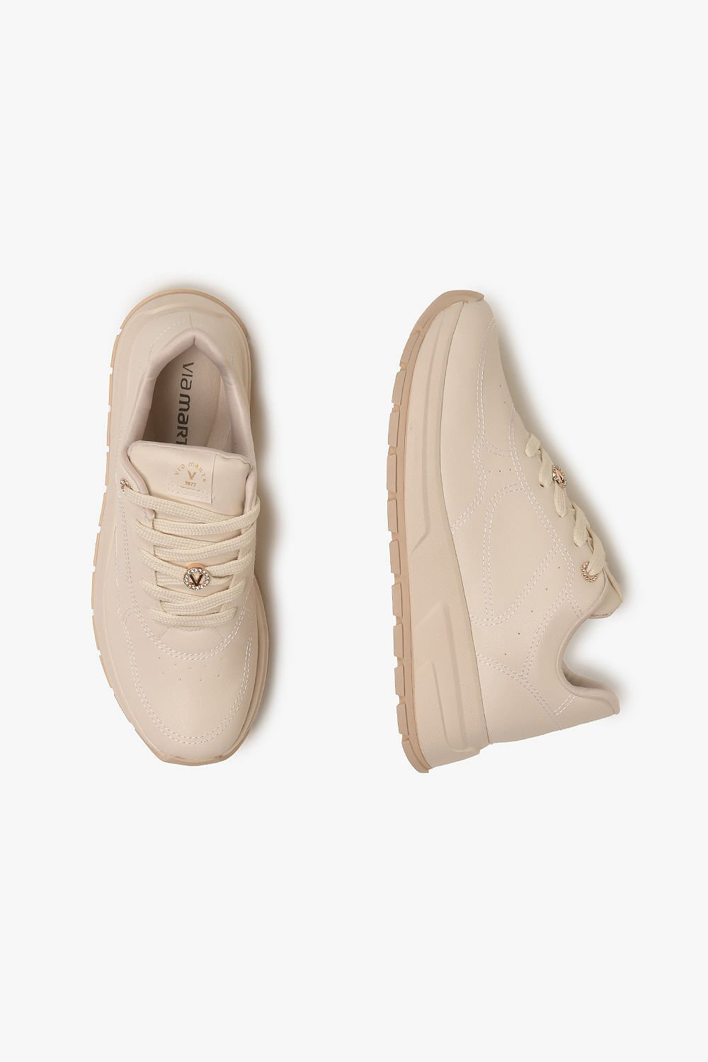 Tênis Feminino Plataforma Via Marte Alina Off White 3