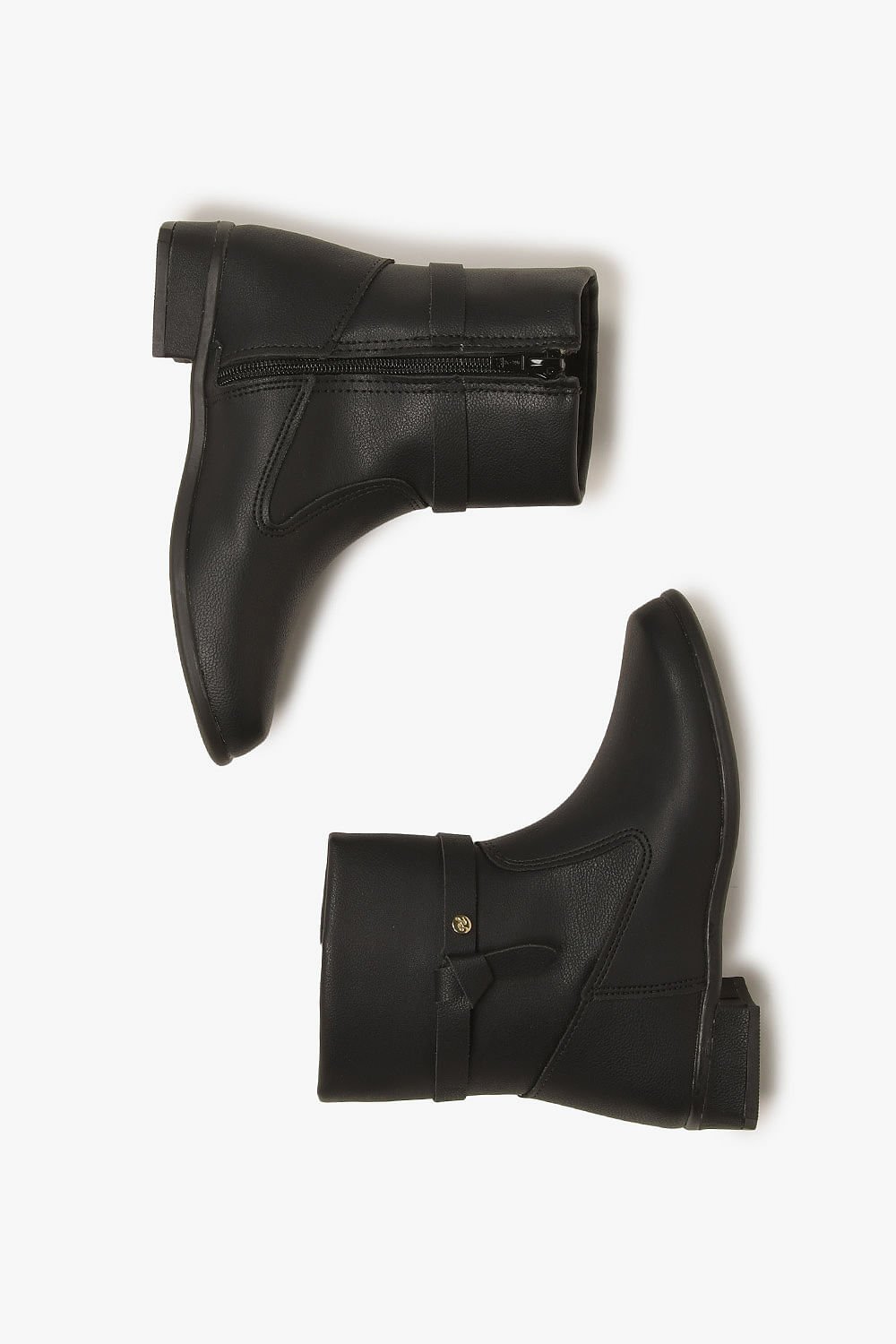 Bota Infantil Cano Curto Mundial Estela Preto 3