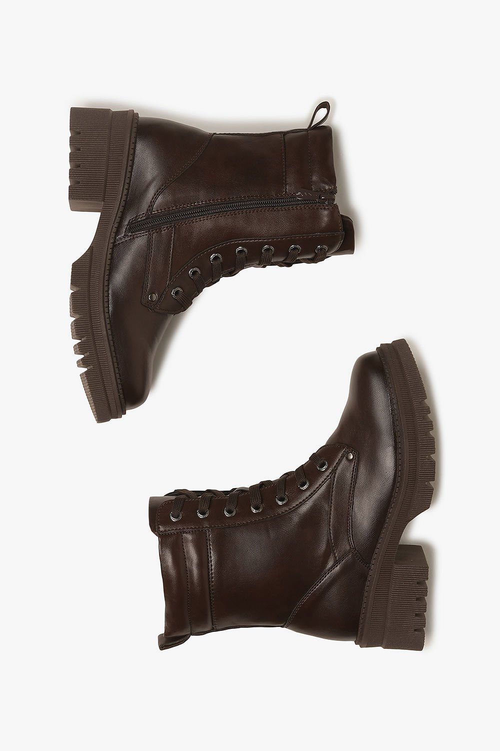 Bota Feminina Coturno Mooncity Abgail Marrom 3