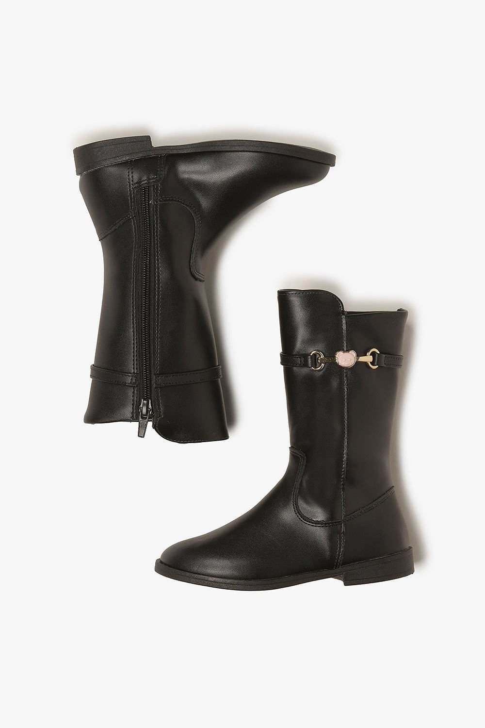 Bota Infantil Cano Alto Mundial Ceila Preto 3