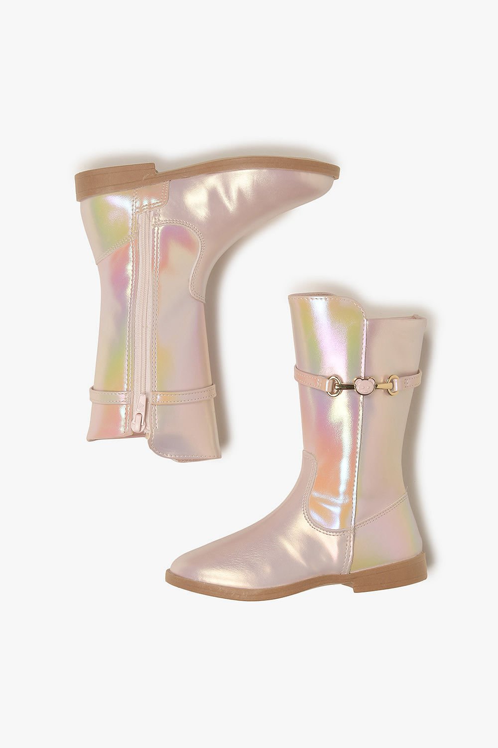 Bota Infantil Cano Alto Mundial Ceila Rosa 3