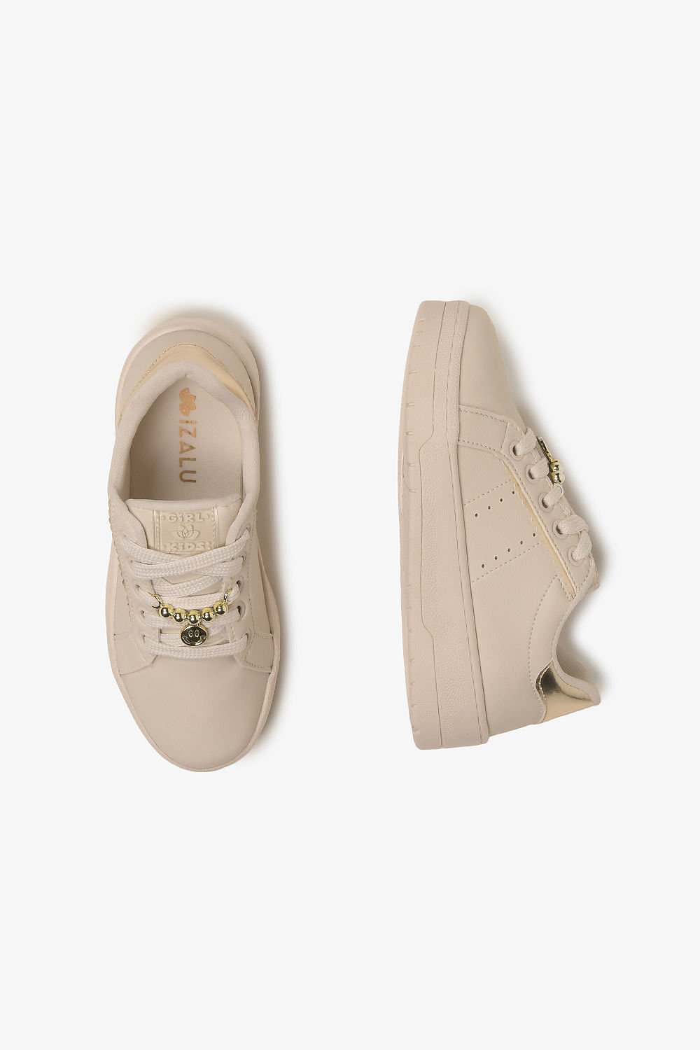 Tênis Casual Infantil Izalu Grace Off White 3
