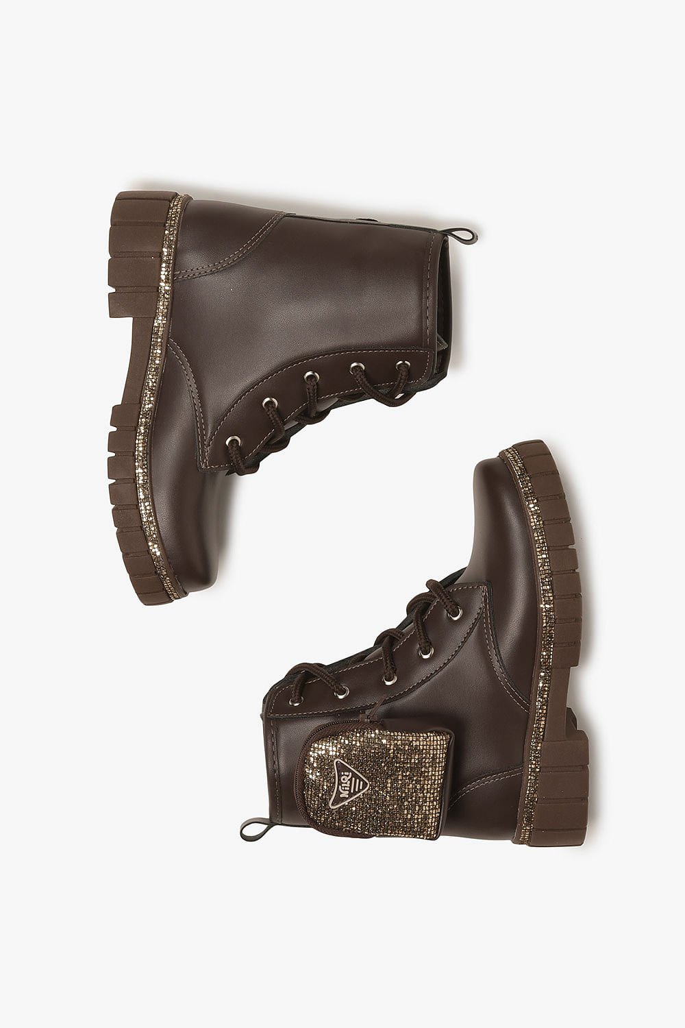 Bota Infantil Coturno Cano Curto Nilqi Gih Café 3