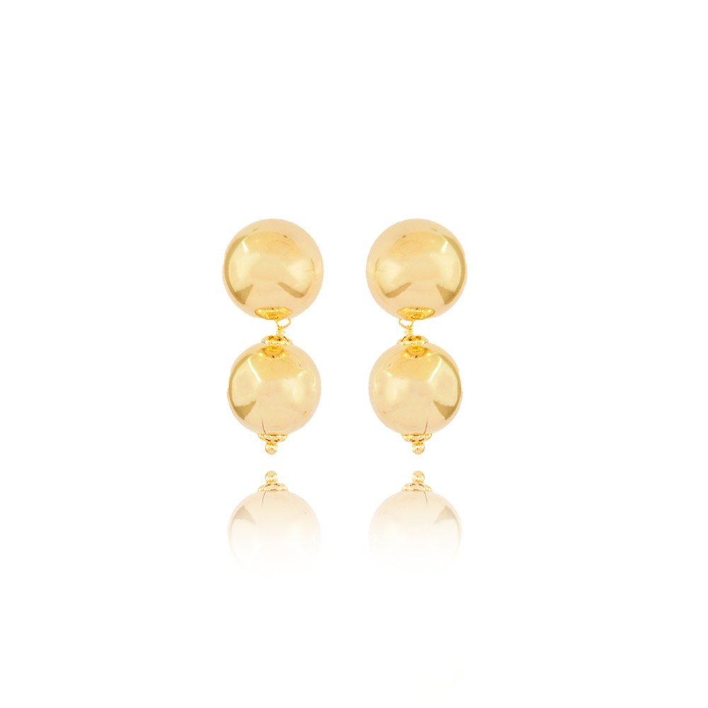BRINCO SEMIJOIA ESFERA DOURADO Dourado 4