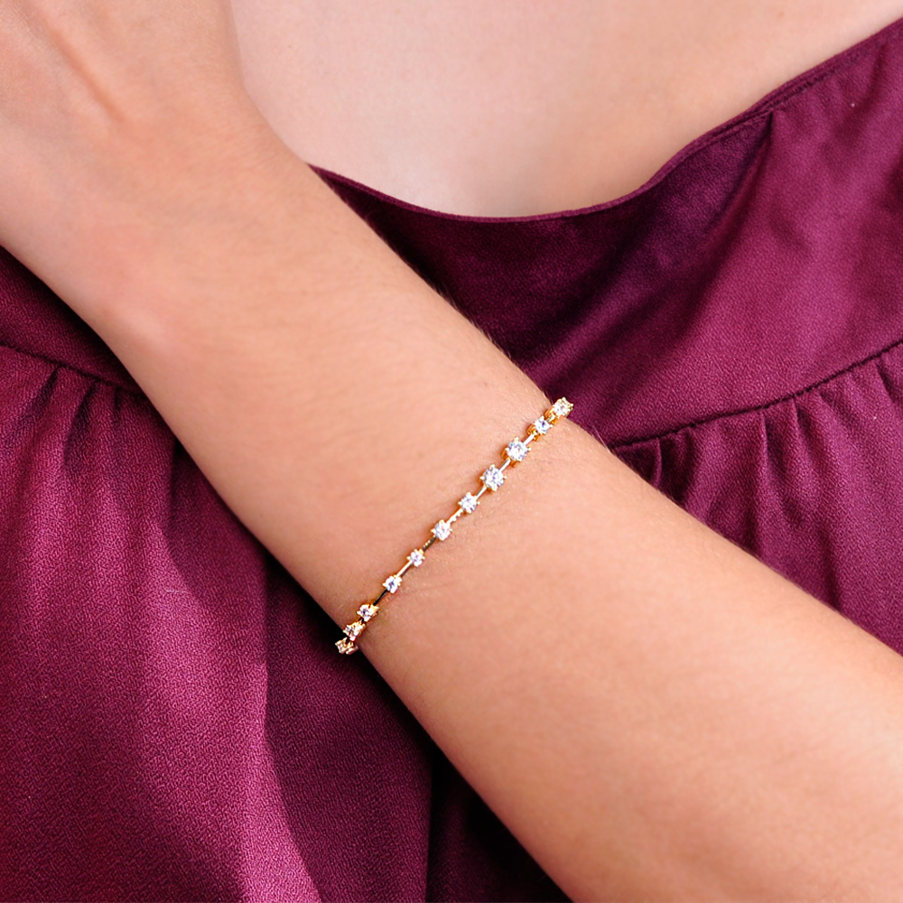 PULSEIRA SEMIJOIA QUADRADA DOURADO Dourado 2