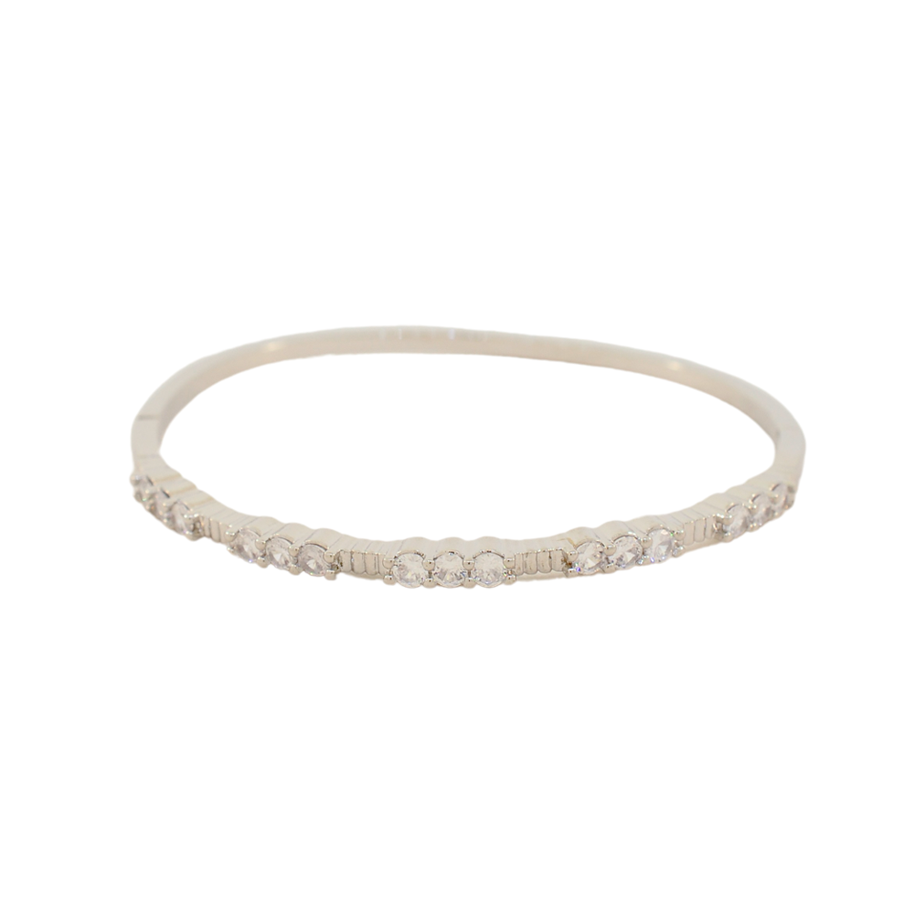 BRACELETE SEMIJOIA CRISTAL BANHO DE RODIO Prata 2