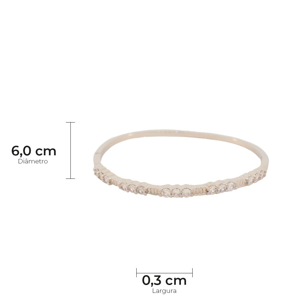 BRACELETE SEMIJOIA CRISTAL BANHO DE RODIO Prata 4