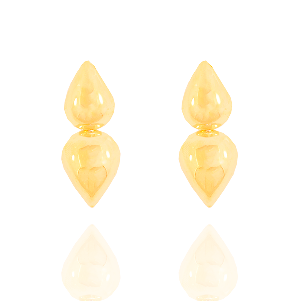 Brinco Semijoia Clarice Gota Dourado Dourado 1