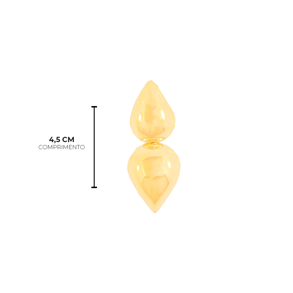 Brinco Semijoia Clarice Gota Dourado Dourado 4