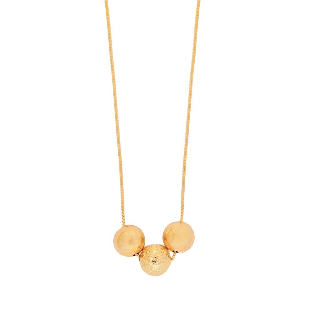 COLAR SEMIJOIA LAIS ESFERA LISA FOSCA DOURADO Dourado 1