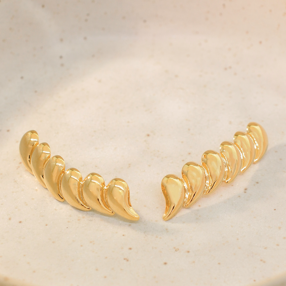 Brinco Semijoia Renata Gota Dourado Dourado 2